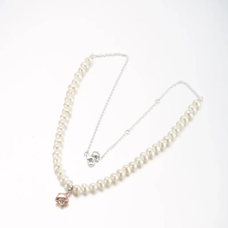 (bild till) PANDORA Rose Gold Lyckostjärnehalsband - 382489C01-45 - View 9