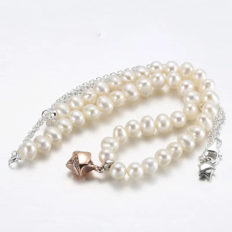 (bild till) PANDORA Rose Gold Lyckostjärnehalsband - 382489C01-45 - View 10