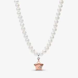 (bild till) PANDORA Rose Gold Lyckostjärnehalsband - 382489C01-45