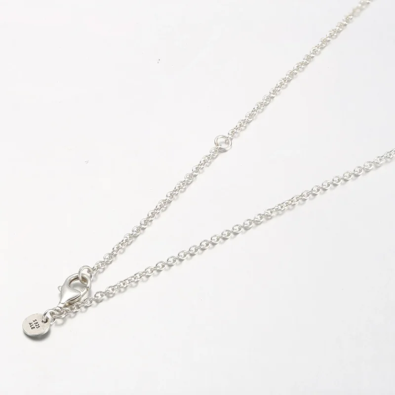 (bild till) PANDORA Two-Tone Flytande Bågformat Fjäder Collier Halsband - 382575C01-45 - View 4