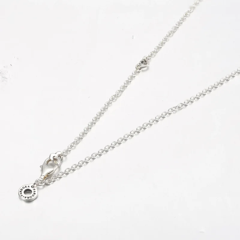 (bild till) PANDORA Strålande Hjärta & Svävande Sten Halsband med Hänge - 392494C01 - View 6