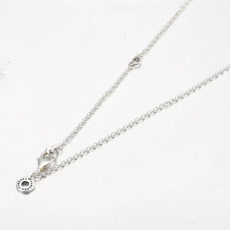 (bild till) PANDORA Strålande Hjärta & Svävande Sten Halsband med Hänge - 392494C01 - View 10