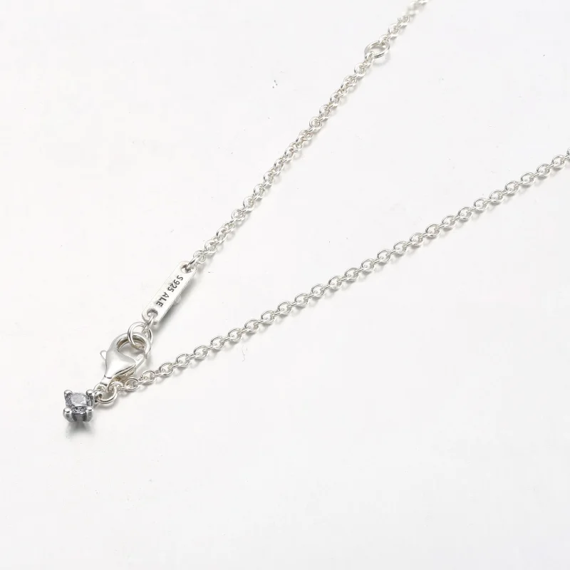 (bild till) PANDORA Glittrande Hjärtas Halo Hänge Collier Halsband - 392542C01 - View 7