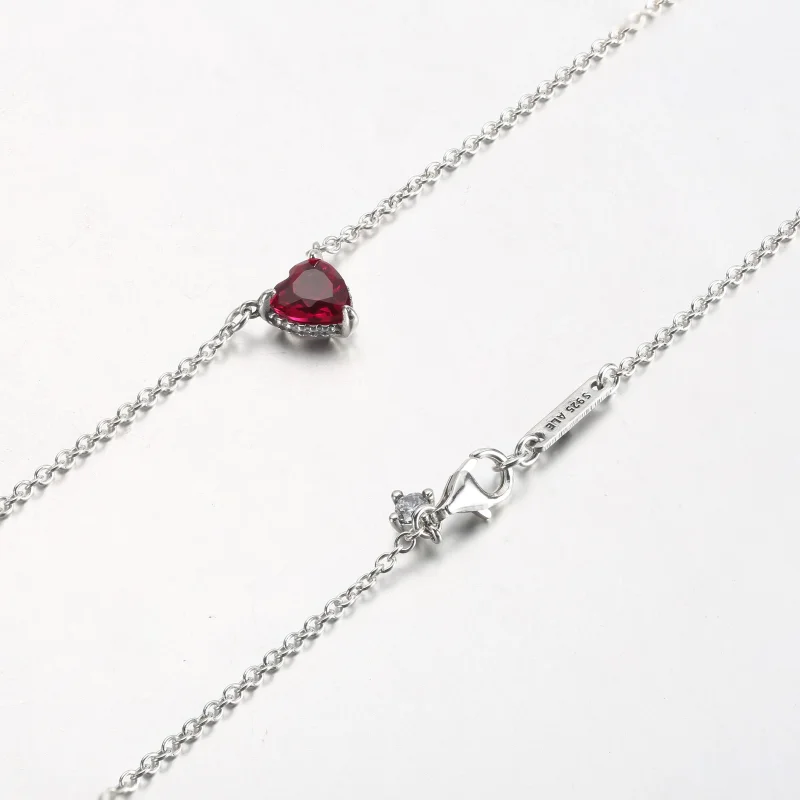 (bild till) PANDORA Glittrande Hjärtas Halo Hänge Collier Halsband - 392542C01 - View 8