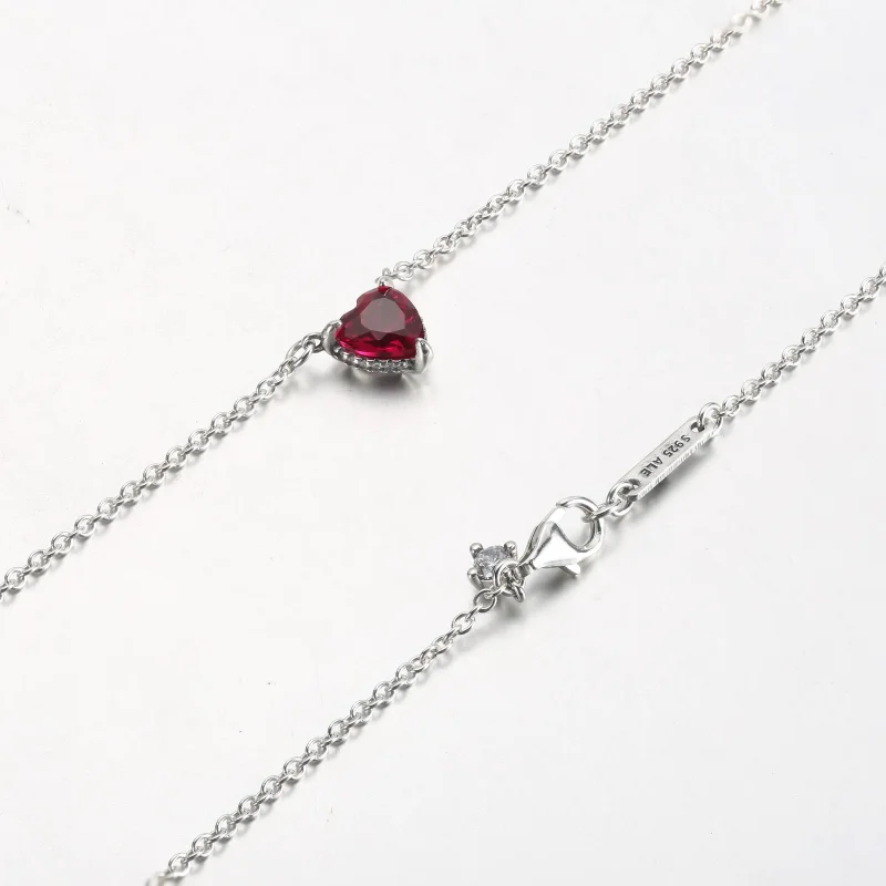 (bild till) PANDORA Glittrande Hjärtas Halo Hänge Collier Halsband - 392542C01 - View 12