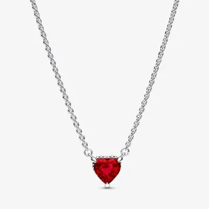 (bild till) PANDORA Glittrande Hjärtas Halo Hänge Collier Halsband - 392542C01