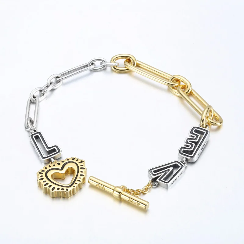 (bild till) Keith Haring x Pandora Two-tone Love Links Armband - 562223C01 - View 2
