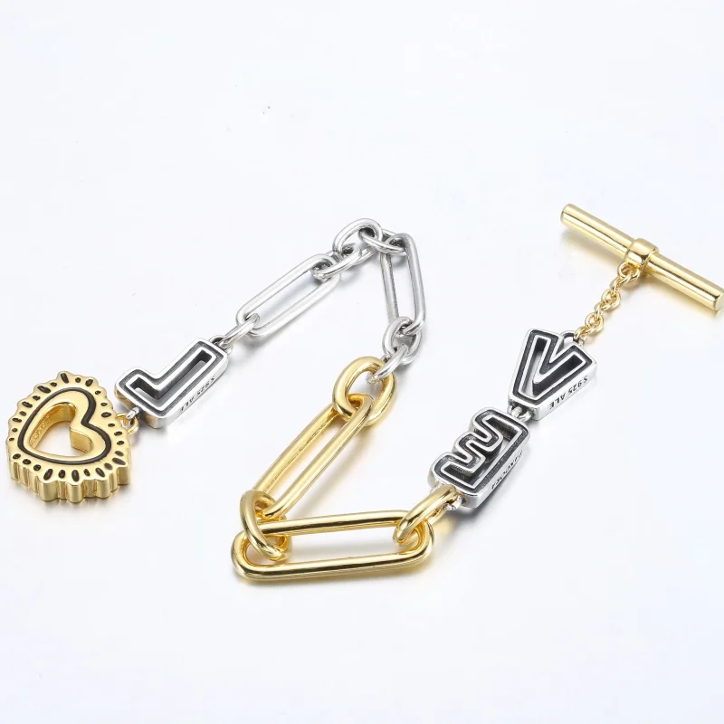(bild till) Keith Haring x Pandora Two-tone Love Links Armband - 562223C01 - View 5