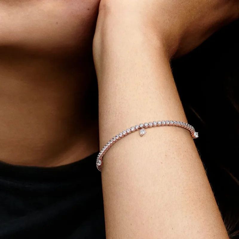 (bild till) PANDORA Glittrande Droppar Tennisarmband - 582401C01 - View 3