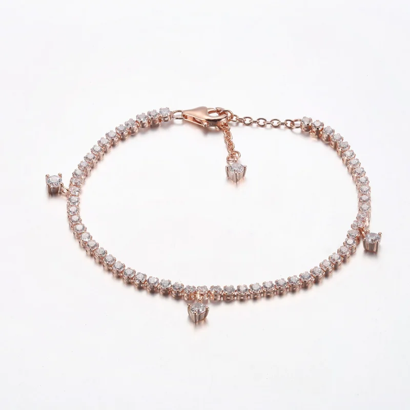 (bild till) PANDORA Glittrande Droppar Tennisarmband - 582401C01 - View 5