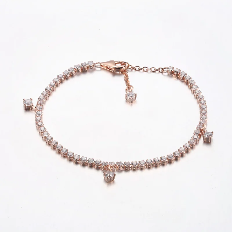 (bild till) PANDORA Glittrande Droppar Tennisarmband - 582401C01 - View 9