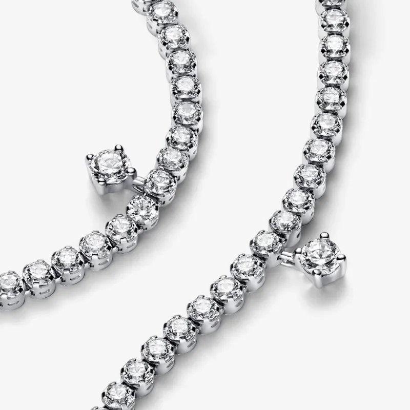 (bild till) PANDORA Glittrande Droppar Tennisarmband - 592401C01 - View 4