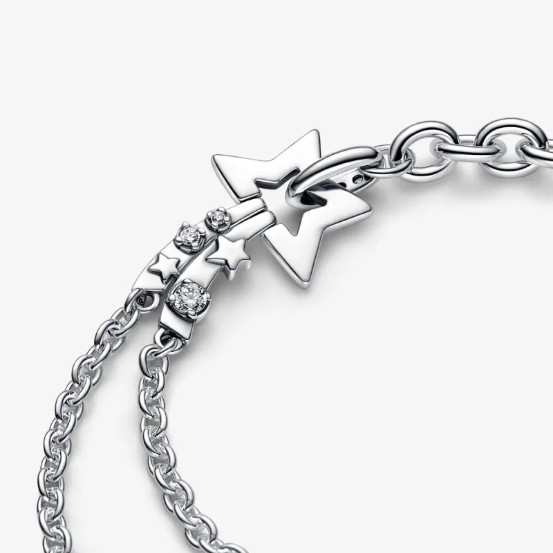 (bild till) PANDORA Stjärnfall Dubbelkedje Armband - 592409C01 - View 4