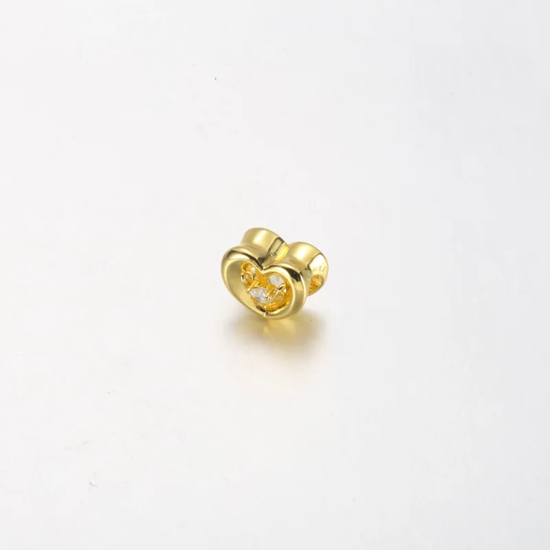 (bild till) PANDORA Glittrande hjärta & svävande sten charm - 762493C01 - View 5