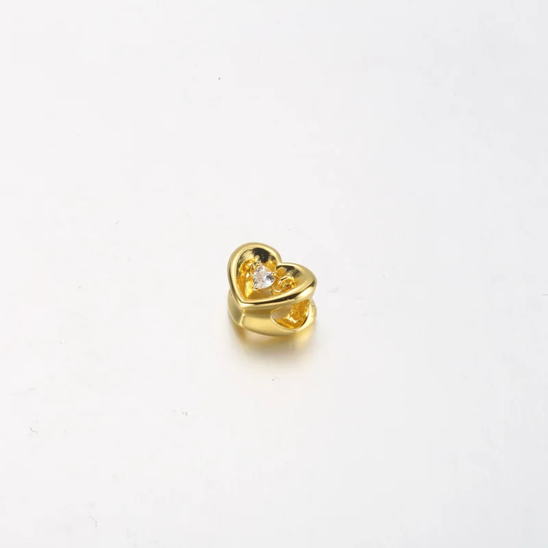 (bild till) PANDORA Glittrande hjärta & svävande sten charm - 762493C01 - View 7