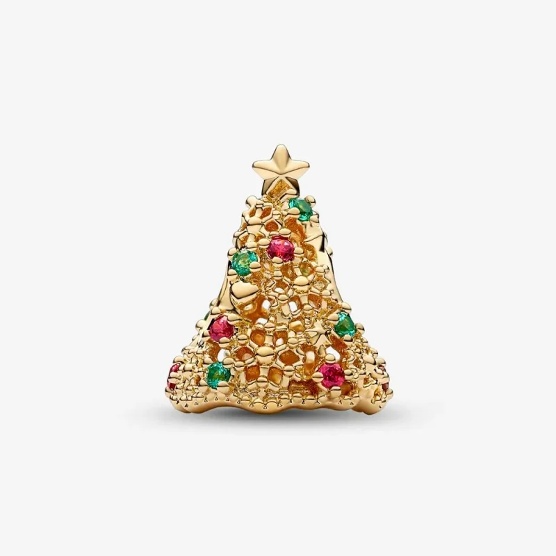 (bild till) PANDORA Glitter Julgran Charm - 769226C01 - View 4