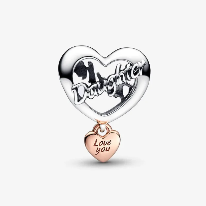 (bild till) PANDORA Kärlek Till Dig Dotter Hjärta Charm - 782327C00 - View 4