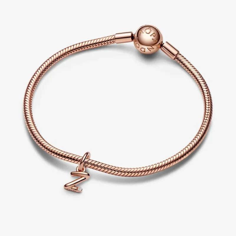 (bild till) PANDORA Bokstav Z Skriptalfabet Hängande Charm - 782457C01 - View 3