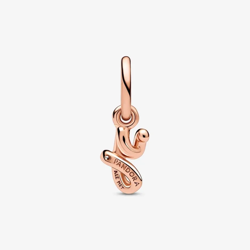 (bild till) PANDORA Bokstav Y Skriptalfabet Hängande Charm - 782458C01 - View 3