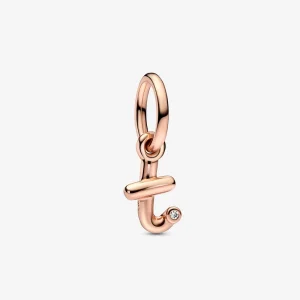 (bild till) PANDORA Bokstaven T Skriptalfabet Hängande Charm - 782469C01