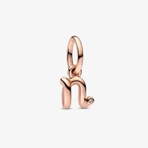 (bild till) PANDORA Bokstaven N Skript Alfabet Hängande Charm - 782475C01