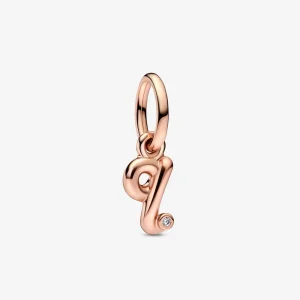 (bild till) PANDORA Bokstaven Q Skriptalfabet Hängande Charm - 782476C01