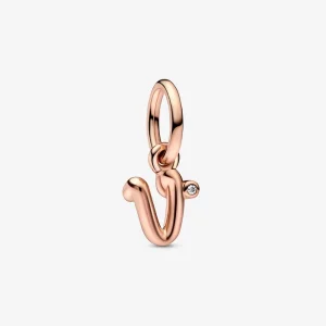 (bild till) PANDORA Bokstaven V Skriftalfabet Hängande Charm - 782480C01