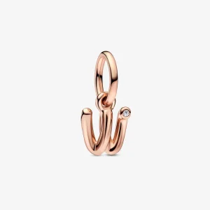 (bild till) PANDORA Bokstaven W Skriptalfabet Hängande Charm - 782481C01