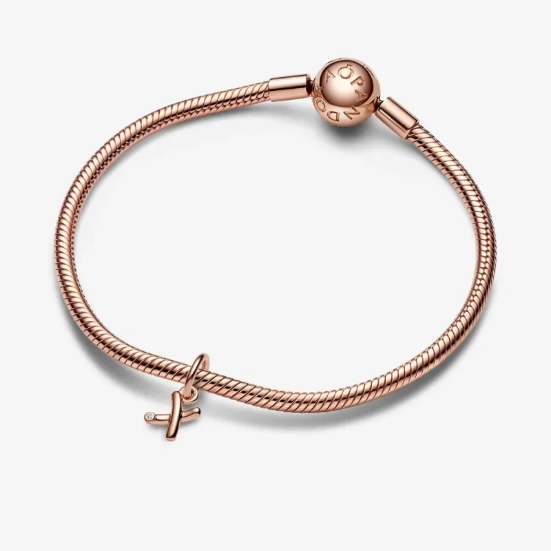 (bild till) PANDORA Bokstav X Skriftalfabet Hängande Charm - 782482C01 - View 4