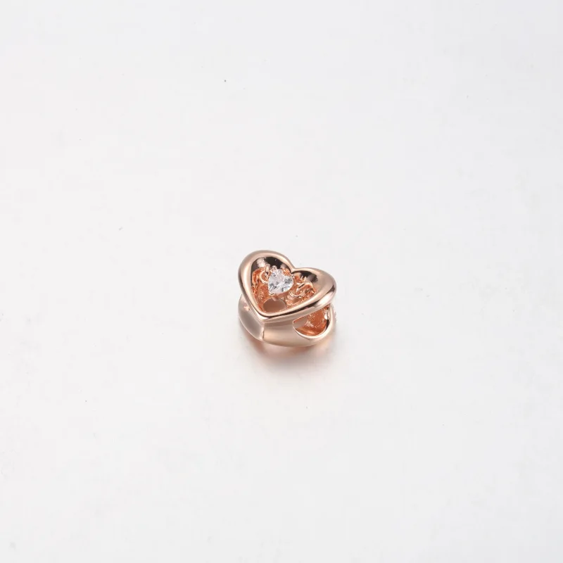(bild till) PANDORA Strålande Hjärta & Svävande Sten Charm - 782493C01 - View 10