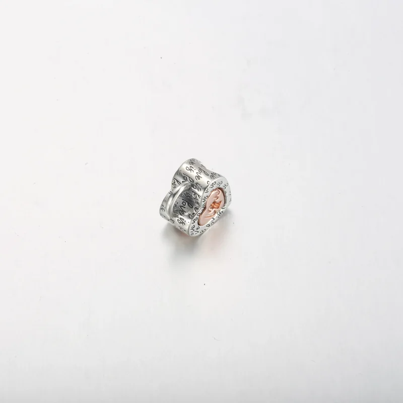 (bild till) PANDORA Two-tone Hänglås Delbart Hjärtcharm - 782505C00 - View 7