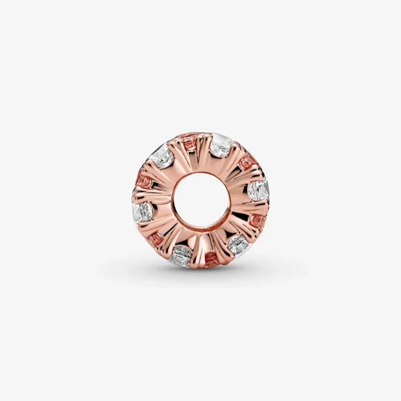 (bild till) PANDORA Rosa & Klart Glittrigt Charm - 788487C01 - View 4