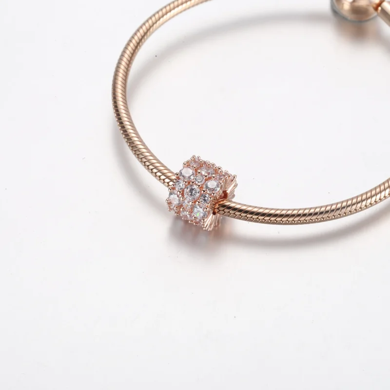 (bild till) PANDORA Rosa & Klart Glittrigt Charm - 788487C01 - View 7