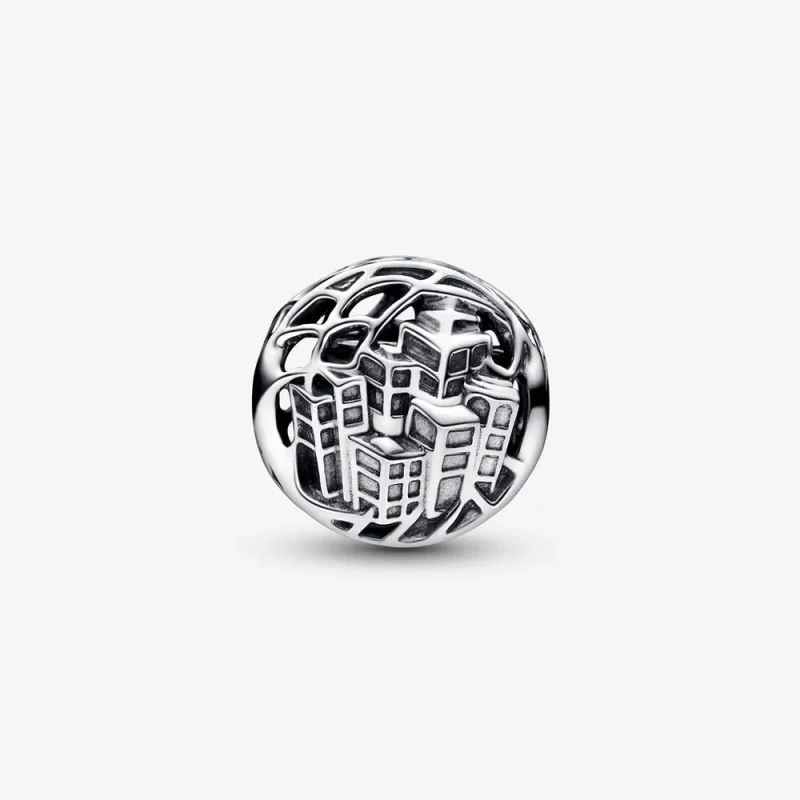(bild till) PANDORA Marvel Spider-Man Svävande Stad Charm - 792350C01 - View 4