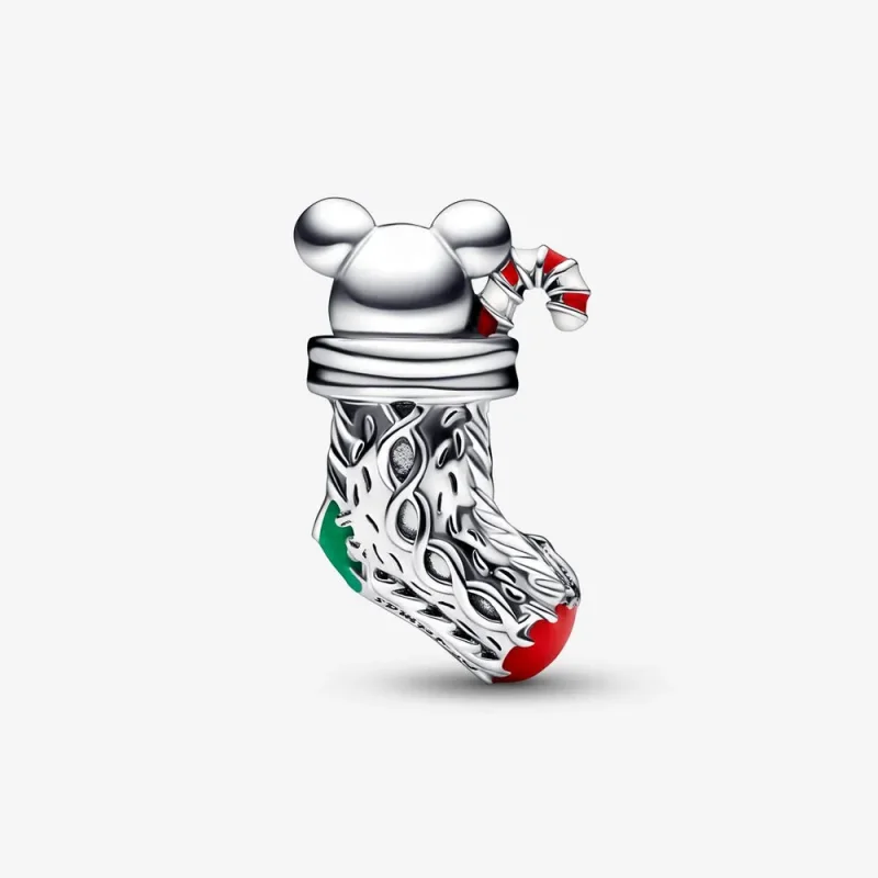 (bild till) PANDORA Festive Mus & Strumpacharm - 792366C01 - View 4