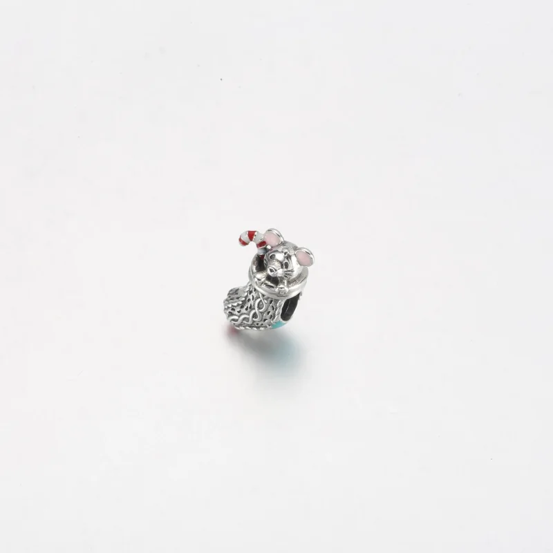 (bild till) PANDORA Festive Mus & Strumpacharm - 792366C01 - View 5