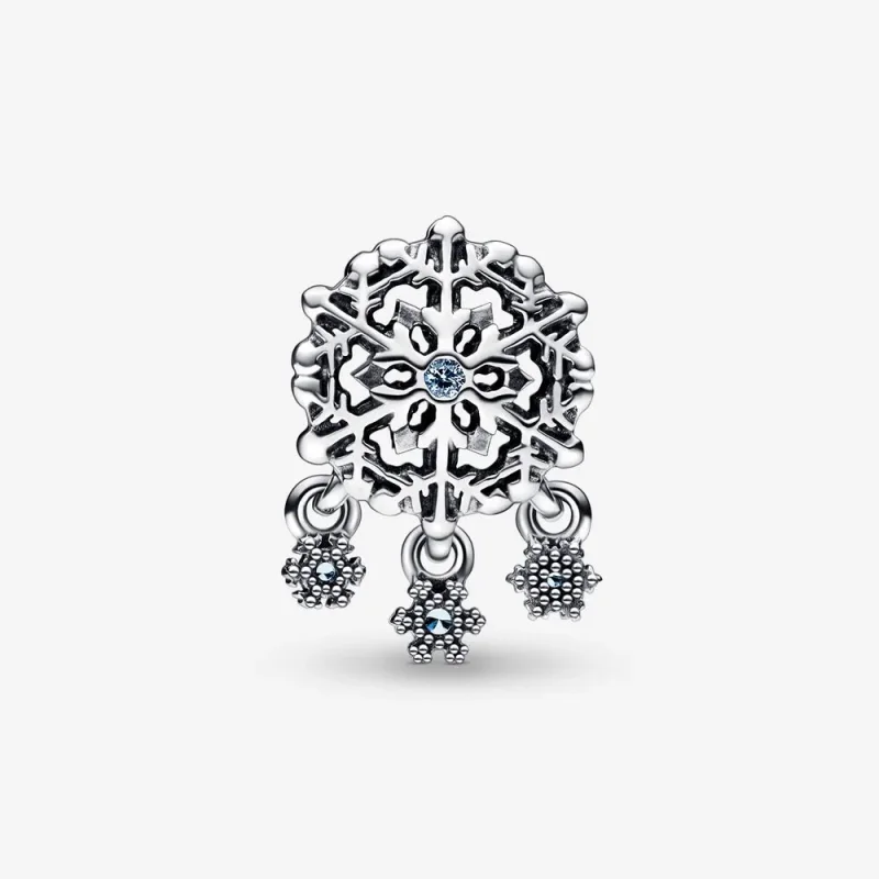 (bild till) PANDORA Isig Snöflinga Droppe Charm - 792367C01 - View 4