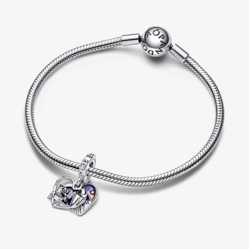 (bild till) PANDORA Disney Pixar Wall-E & Eve Glörande i mörker Hängecharm - 792518C01 - View 3