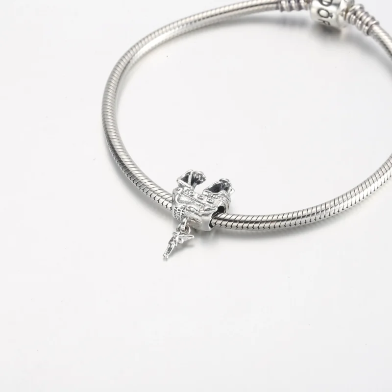 (bild till) PANDORA Disney Tinker Bell & Captain Hooks Piratskepps Charm - 792521C00 - View 13