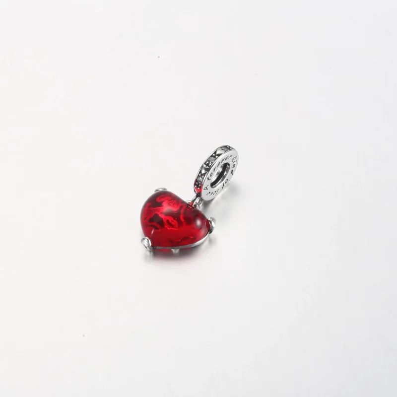 (bild till) PANDORA Disney Mickey & Minnie Mus Puss Rött Muranoglas Hängande Charm - 792522C - View 5