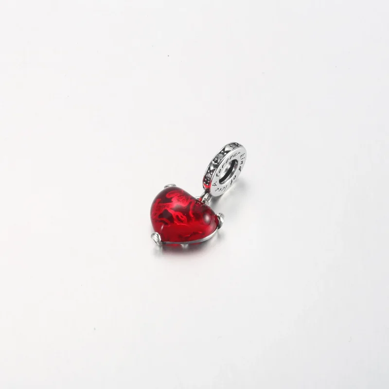 (bild till) PANDORA Disney Mickey & Minnie Mus Puss Rött Muranoglas Hängande Charm - 792522C - View 8