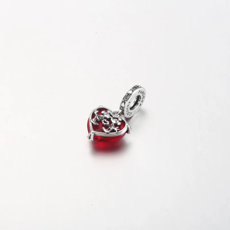 (bild till) PANDORA Disney Mickey & Minnie Mus Puss Rött Muranoglas Hängande Charm - 792522C - View 9