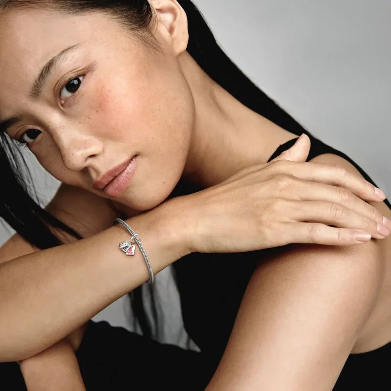 (bild till) PANDORA Mahjong Triple Dangle Charm - 792523C01 - View 2