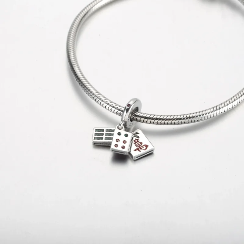 (bild till) PANDORA Mahjong Triple Dangle Charm - 792523C01 - View 10
