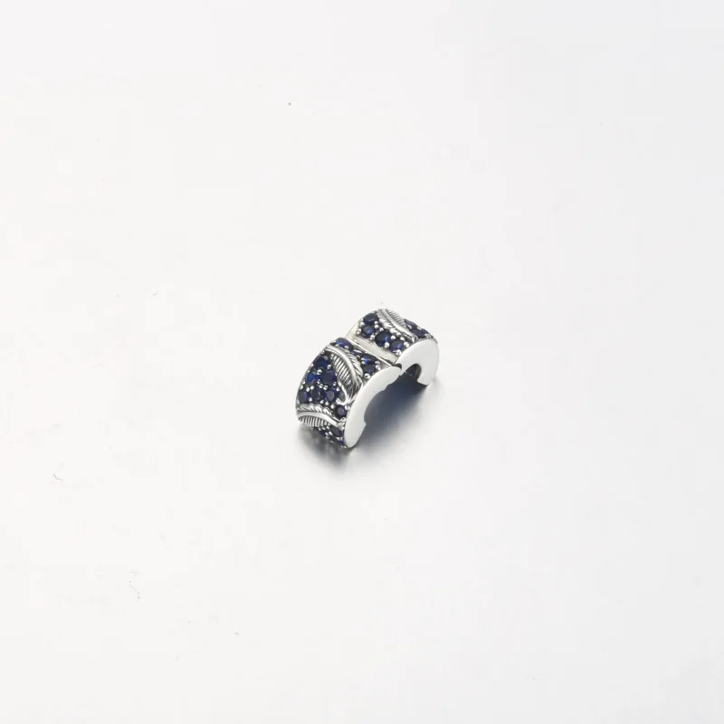 (bild till) PANDORA Böjdfjäder- och Pavé-klämcharm - 792552C01 - View 7