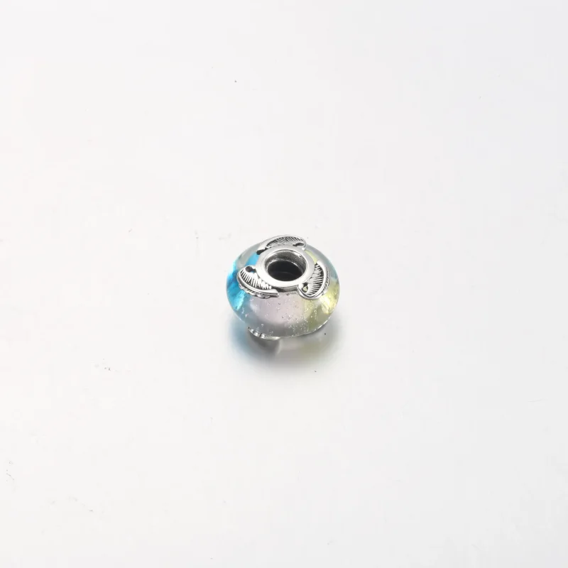 (bild till) PANDORA Flerfärgat Muranoglas & Krökt Fjäder Charm - 792577C00 - View 6