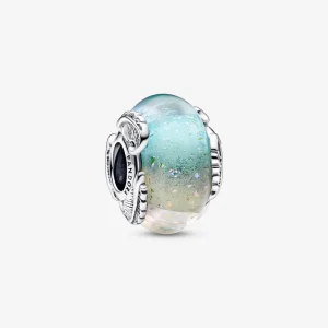 (bild till) PANDORA Flerfärgat Muranoglas & Krökt Fjäder Charm - 792577C00