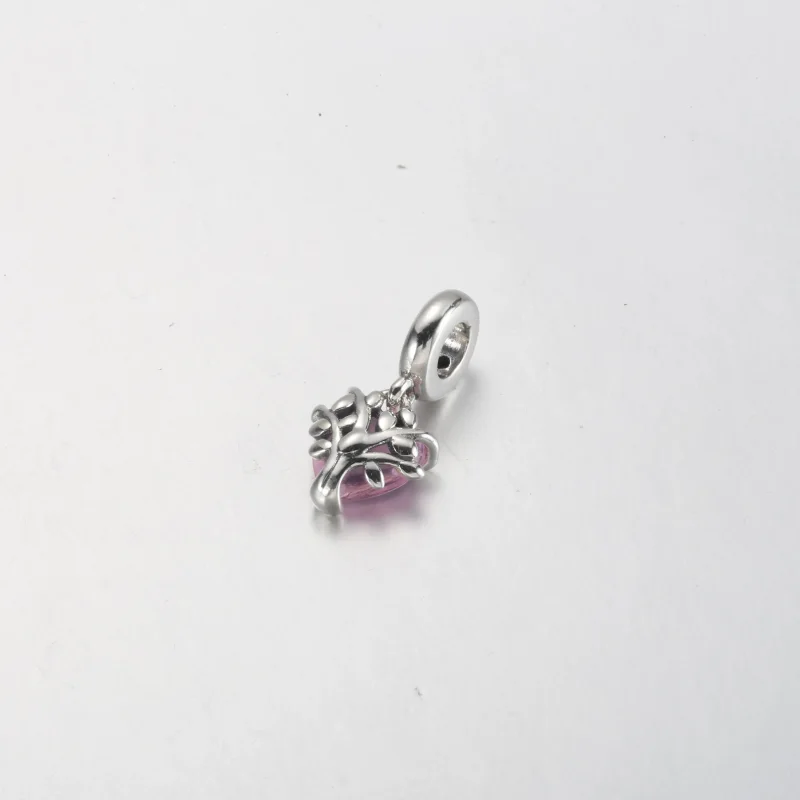 (bild till) PANDORA Rosa Familjeträd & Hjärtahängande Charm - 792654C01 - View 4