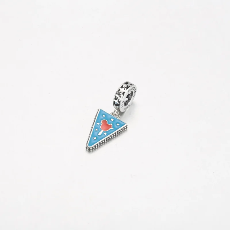 (bild till) Disney Parks Pandora 2023 Musse Pigg Vimpel Glassstrut Hängande Charm NIB - P-D- - View 3