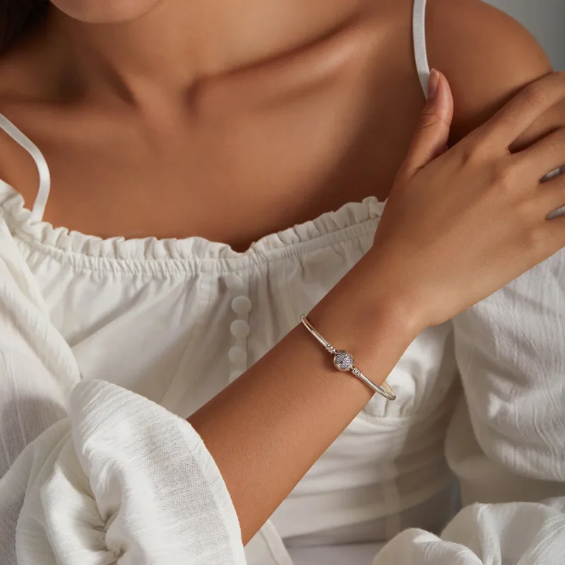 (bild till) Pandora-stil Silver Armband - BSB084 - View 6
